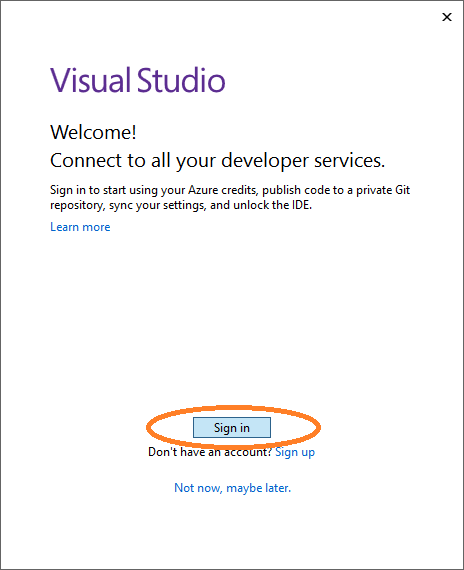 Bezplatná registrace Visual Studia Community